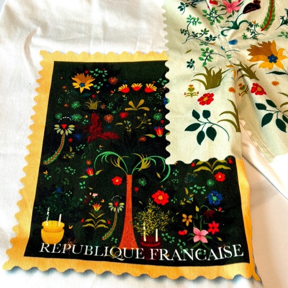 THE KIT's Nicole Jean wide-leg high-waisted denim vintage stamp patchwork baggy - Picture 8 of 16